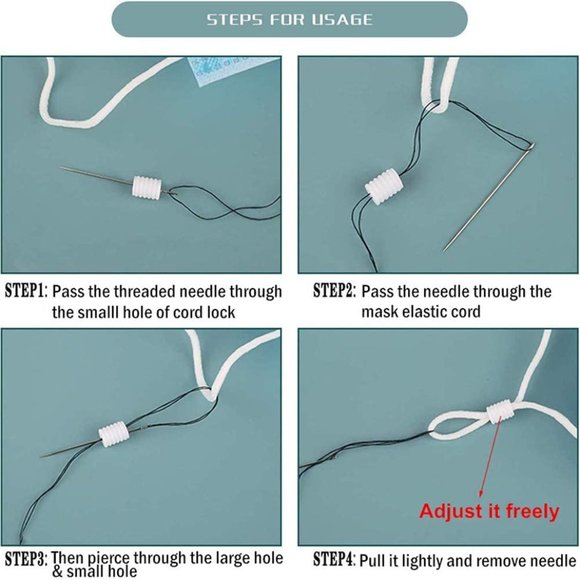 SANTA CLAUS FARMS 100% COTTON 3-LAYER MASK+LANYARD - Picture 5 of 9